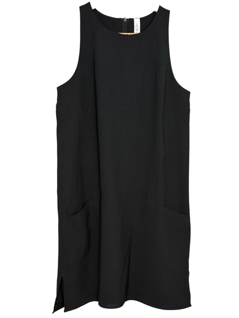 Lululemon Shift in Time Rare Sleeveless Shift Dress Black Size 4 Pockets - Picture 3 of 15